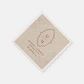 1. Briefe, Bräuche mit Magnolienlinie Art Serviette (Ecke)
