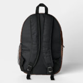 #1 Bro Leder-Look Bedruckter Rucksack (Rückseite)