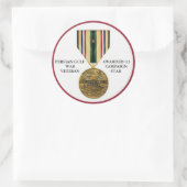 1 CAMPAIGING STAR PERSIAN GULF KRIEG VETERAN RUNDER AUFKLEBER (Tasche)