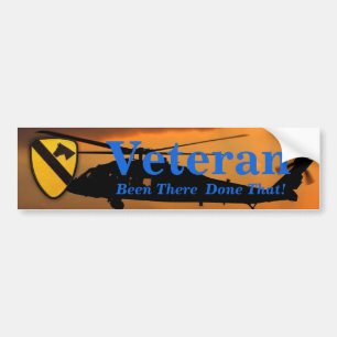 1. CAV DIV Kavallerieabteilung Veteranen Autoaufkleber