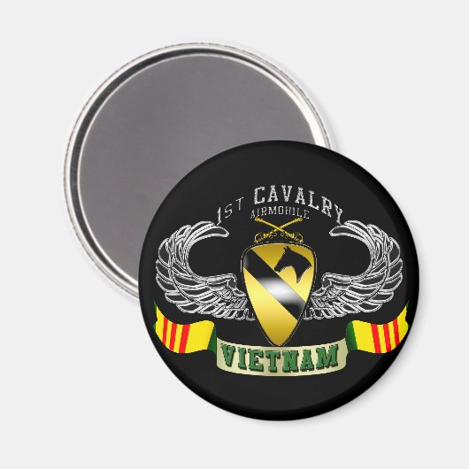 1. Cavalry-Airmobile, Vietnam Magnet (Vorderseite/Rückseite)