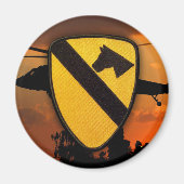 1. CD Kavallerie Division Veterans Vets Patch Gesc Magnet (Vorne)