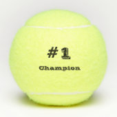 #1 Champion Schwarzer Fetttyp Tennisbälle (Vorderseite)