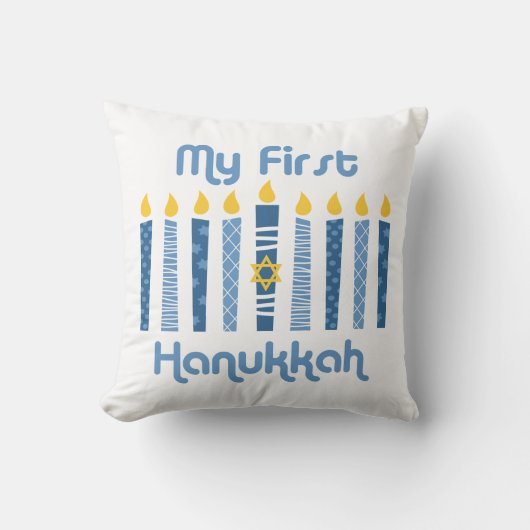 1. Chanukka-Kerzen Kissen (Vorderseite)