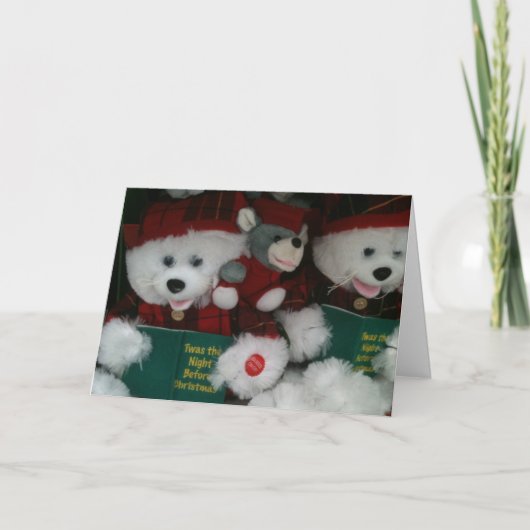 1. CHRISTMAL KLEINES GIRL FEIERTAGSKARTE (Vorderseite)