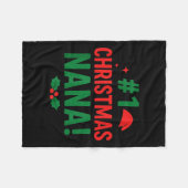 #1 Christmas Nana  Fleecedecke (Vorderseite (Horizontal))