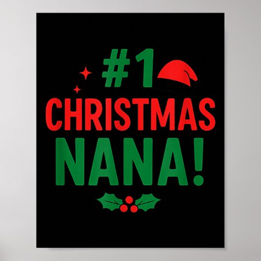 #1 Christmas Nana Poster (Vorne)