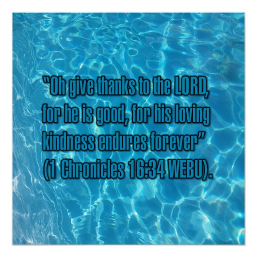 1 Chronik 16:34 WEBU Poster (Vorderseite)