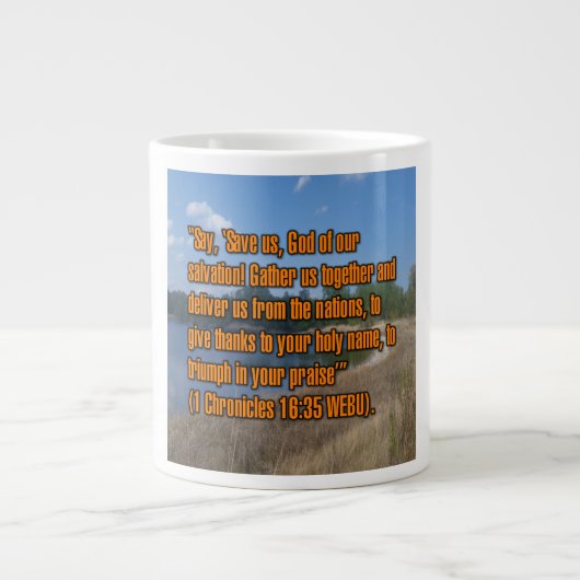 1. Chronik 16:35 WEBU Mug Jumbo-Tasse (Vorderseite)