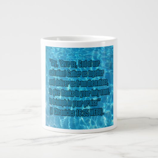 1. Chronik 16:35 WEBU Mug Jumbo-Tasse (Vorderseite)