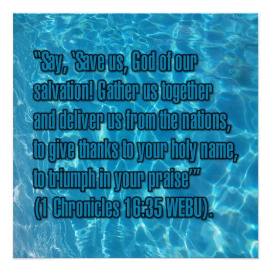 1 Chronik 16:35 WEBU Poster (Vorderseite)