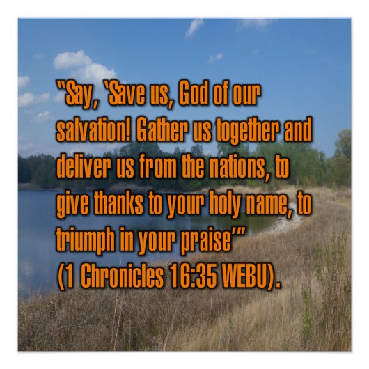 1 Chronik 16:35 WEBU Poster (Vorderseite)
