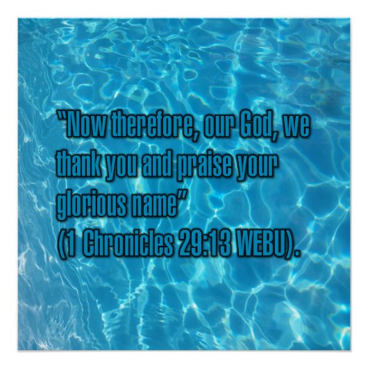1 Chronik 29:13 WEBU Poster (Vorderseite)