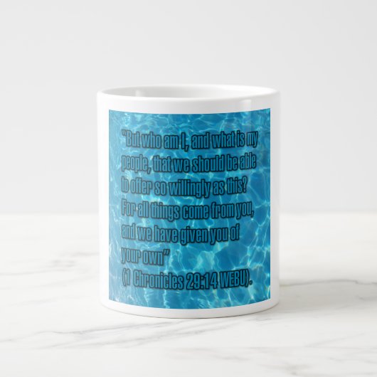 1 Chronik 29:14 WEBU Mug Jumbo-Tasse (Vorderseite)