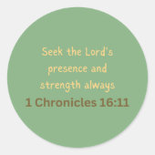 1 Chroniken 16:11 Oval Stickers (Vorderseite)