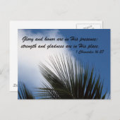 1 Chroniken 16:27 Postkarte (Vorne/Hinten)