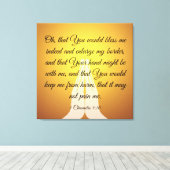 1 Chroniken 4:10 Leinwanddruck (Insitu (Holzboden))