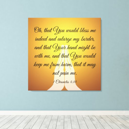 1 Chroniken 4:10 Leinwanddruck (Insitu (Holzboden))