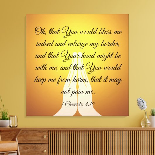 1 Chroniken 4:10 Leinwanddruck (Insitu (Wohnzimmer))