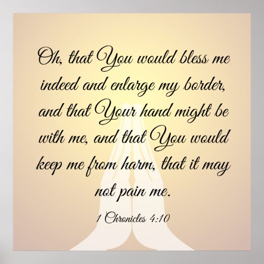 1 Chroniken 4:10 Poster (Vorne)