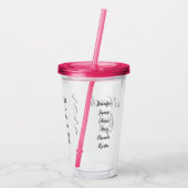 #1 Coach Volleyball mit Namen der Spieler Acryltrinkbecher (Rückseite)