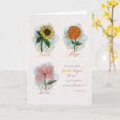 1 Cor 13:13 Best ist Liebe Karte (Gelbe Blume)