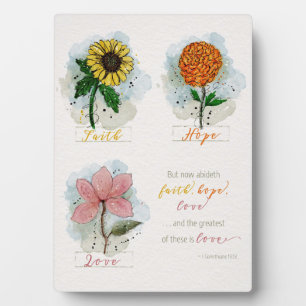 1 Cor 13:13 Best ist Liebe-Zeichen Fotoplatte