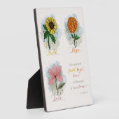 1 Cor 13:13 Best ist Liebe-Zeichen Fotoplatte (Seite)