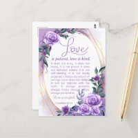 1 Cor 13:4-8 Liebe ist Patientenlavender Floral