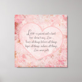 1 Cor 13 - Liebe ist Liebe des Patienten Kind Leinwanddruck