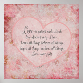 1 Cor 13 - Liebe ist Liebe des Patienten Kind Poster