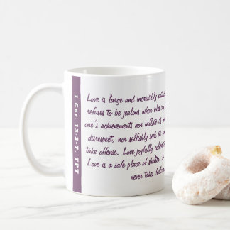 1 Cor 13 Passion Translation Plum Liebe Bible Vers Kaffeetasse