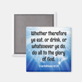 1 Corinthians 10:31  Magnet (Vorderseite/Rückseite)
