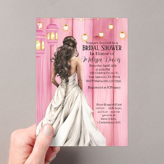 1 Corinthians 13:13 Bridal Shower Invitation Acryleinladungen (Insitu (Handheld))