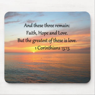 1 CORINTHIANS 13:13 SONNENRISE-FOTO MOUSEPAD