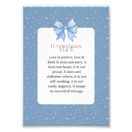 1 corinthians 13 4 5, love is patient love is kind fotodruck