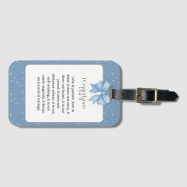 1 corinthians 13 4 5, love is patient love is kind gepäckanhänger