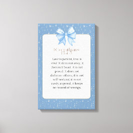 1 corinthians 13 4 5, love is patient love is kind leinwanddruck