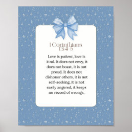 1 corinthians 13 4 5, love is patient love is kind poster