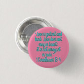 1 Corinthians 13:4 Love Is Patient And Kind Button (Vorne & Hinten)