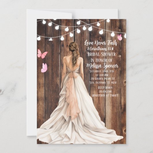 1 Corinthians 13:8 Bridal Shower Invitation Magneteinladung (Vorderseite)