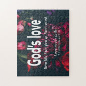 1 CORINTHIANS 13:8 LIEBE VERSAGE NIEMALS Christlic Puzzle (Vertikal)