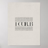 1 Corinthians 13, Chapter of Love, Bible Verse, Mo Poster (Vorne)