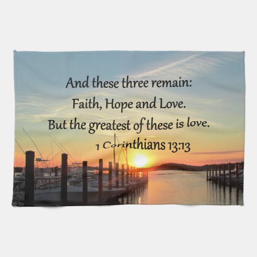 1 CORINTHIANS 13 SONNENGESTALTUNG GESCHIRRTUCH (Horizontal)