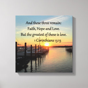 1 CORINTHIANS 13 SONNENGESTALTUNG LEINWANDDRUCK