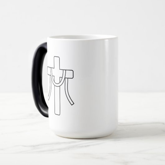 1 Corinthians 1:18 Scripture Cross Mug Verwandlungstasse (Vorderseite Links)