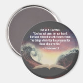 1 Corinthians 2:9 Eye has not seen, nor ear heard, Magnet (Vorderseite/Rückseite)