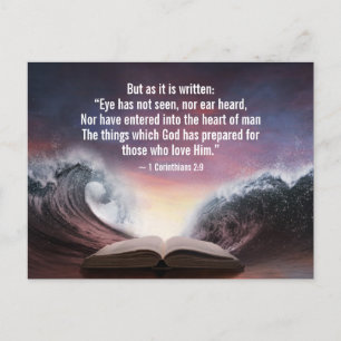 1 Corinthians 2:9 Eye has not seen, nor ear heard, Postkarte