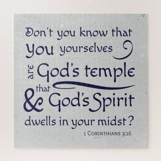 1 Corinthians 3:16 You are God's temple Puzzle (Vertikal)