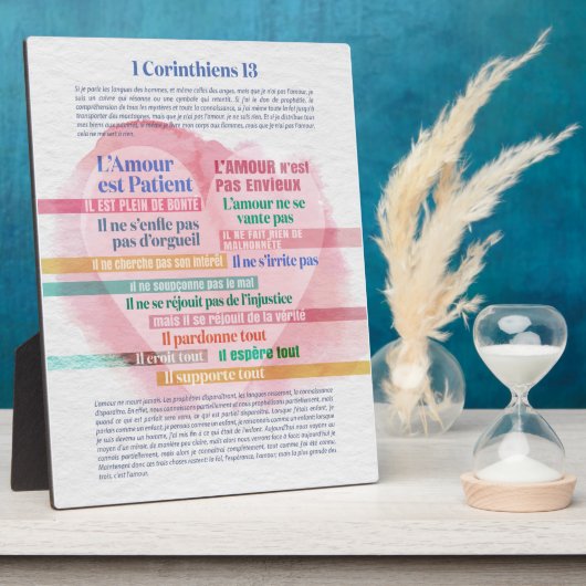 1 Corinthiens 13, Hymne à l’Amour Fotoplatte (Seite)